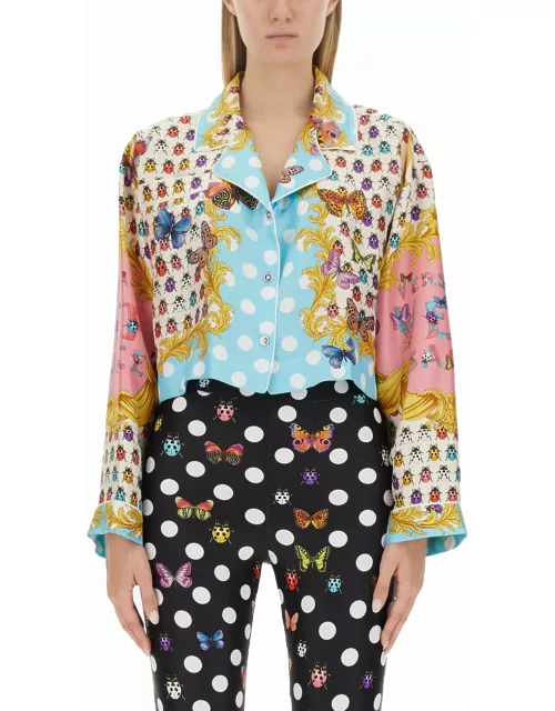 Versace Multicolored Silk Shirt