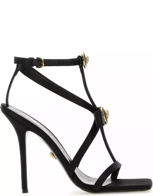 Versace Black Satin Sandal