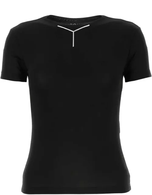 Y/Project Black Stretch Viscose T-shirt