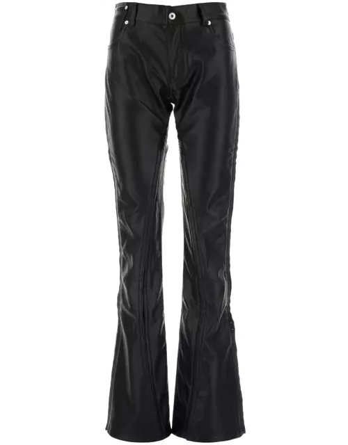 Y/Project Black Synthetic Leather Pant