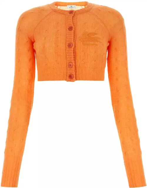 Etro Orange Cashmere Cardigan