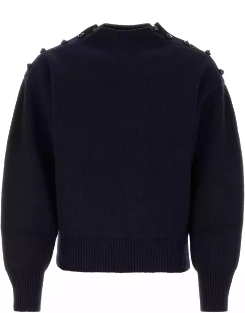 Ferragamo Midnight Blue Wool Blend Sweater
