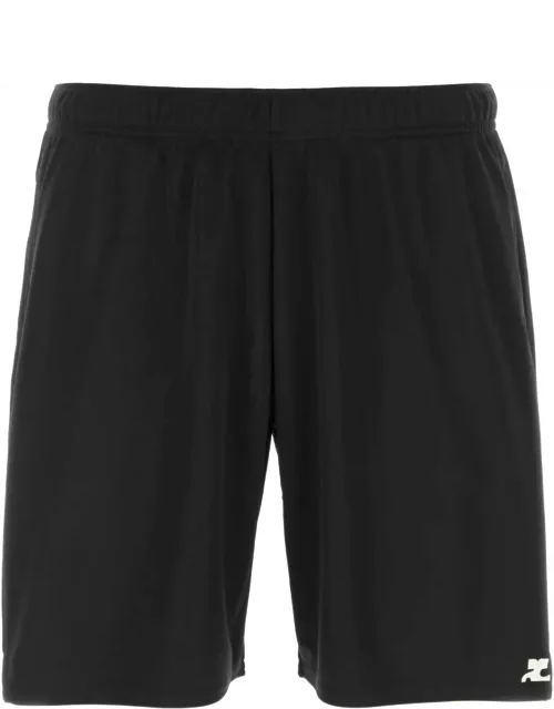 Courrèges Black Polyester Bermuda Short