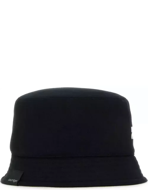 Courrèges Black Cotton Bucket Hat