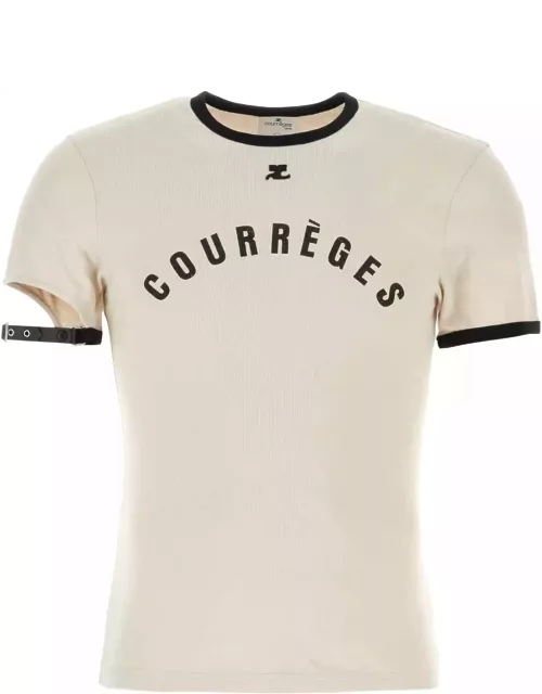 Courrèges Light Grey Cotton T-shirt