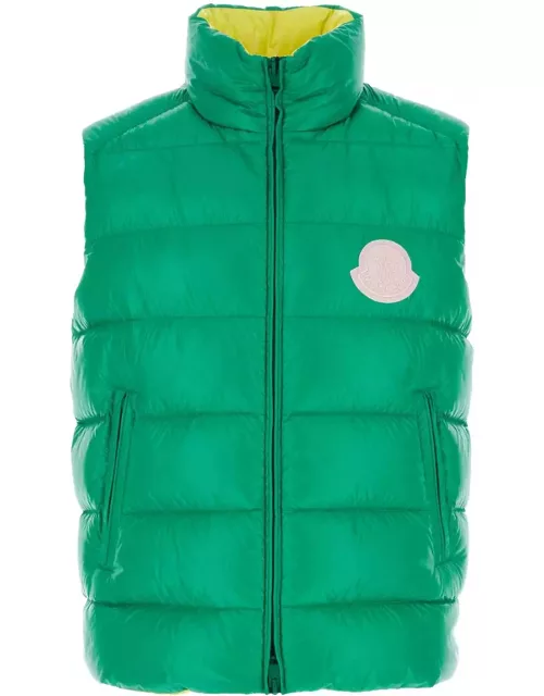 Moncler Green Nylon Parke Sleeveless Down Jacket