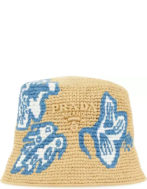 Prada Raffia Bucket Hat