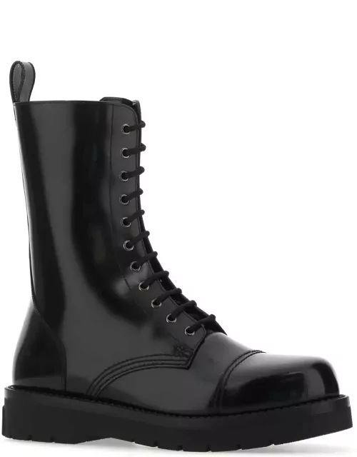 Valentino Garavani Black Leather Boot