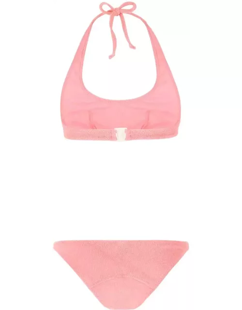 Lisa Marie Fernandez Pink Stretch Terry Amber Bikini
