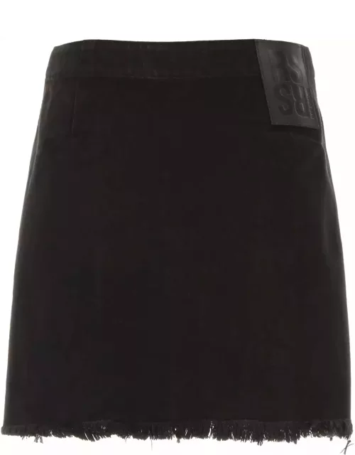 Raf Simons Black Denim Skirt