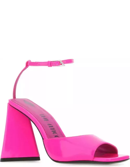 The Attico Fluo Pink Leather Piper Sandal
