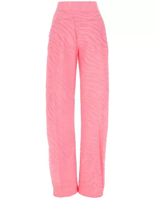 The Attico Pink Cotton Blend Wide-leg Gary Pant