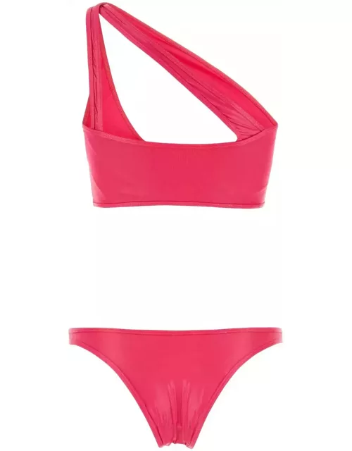 The Attico Fuchsia Stretch Nylon Bikini