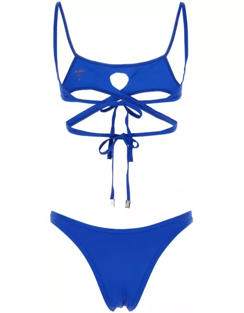 The Attico Electric Blue Stretch Nylon Bikini