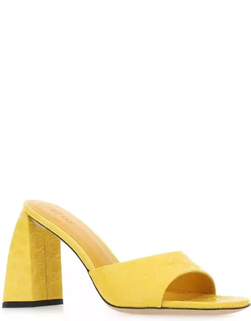 BY FAR Yellow Leather Michele Mule
