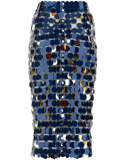 Paco Rabanne Multicolor Maxi Sequins Skirt