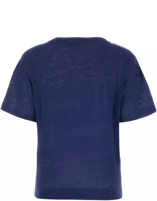 Weekend Max Mara Blue Linen Falla T-shirt