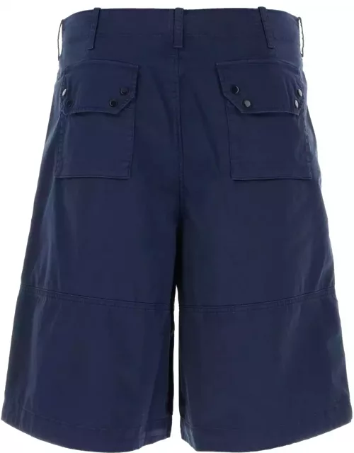 Ten C Blue Stretch Cotton Bermuda Short