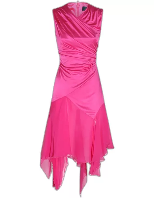 Versace Glossy Pink Viscose Dres