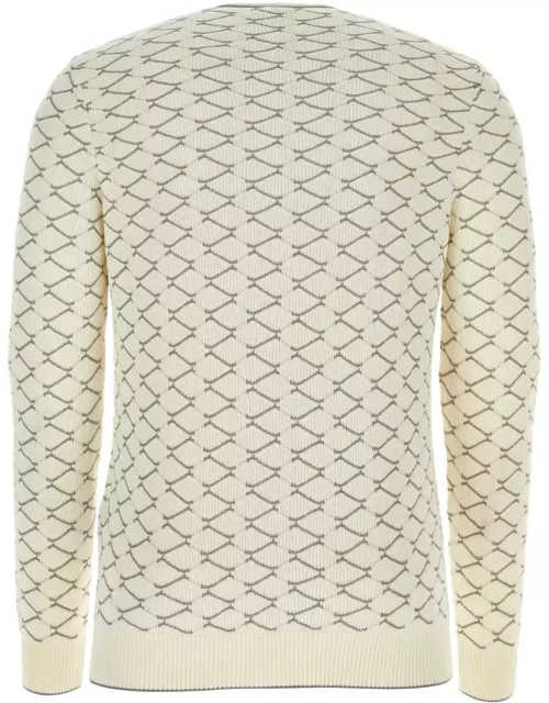 Giorgio Armani Ivory Cotton Blend Sweater