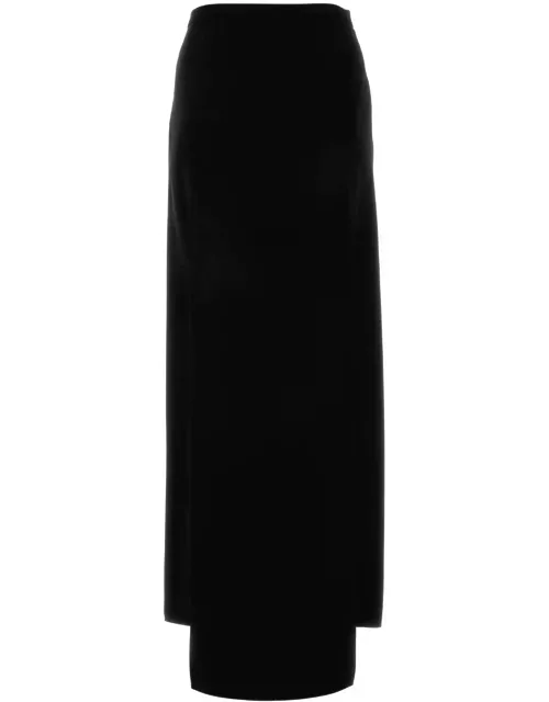 Courrèges Black Crepe Heritage Tech Skirt