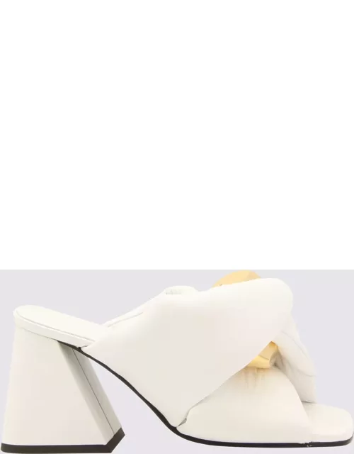 J.W. Anderson White Leather Chain Twist Sandal