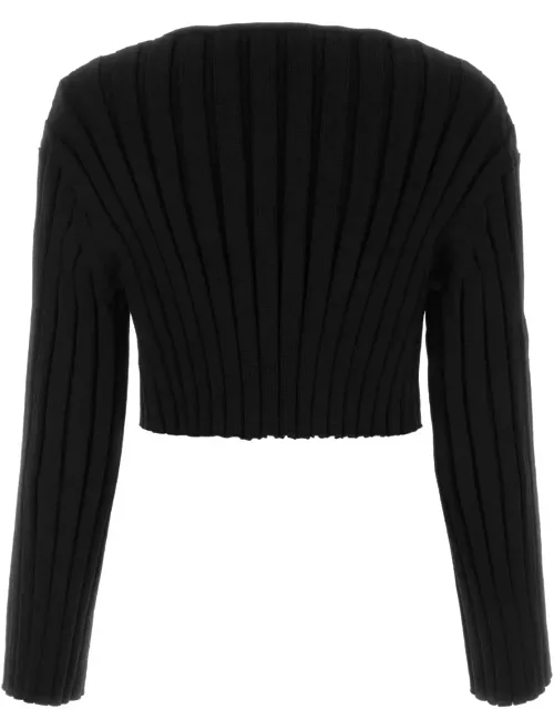 T by Alexander Wang Black Stretch Nylon Sweater