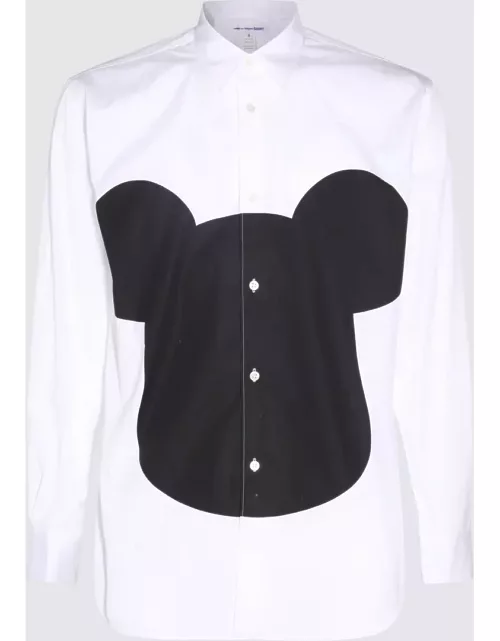 Comme des Garçons White Cotton Mickey Mouse Shirt
