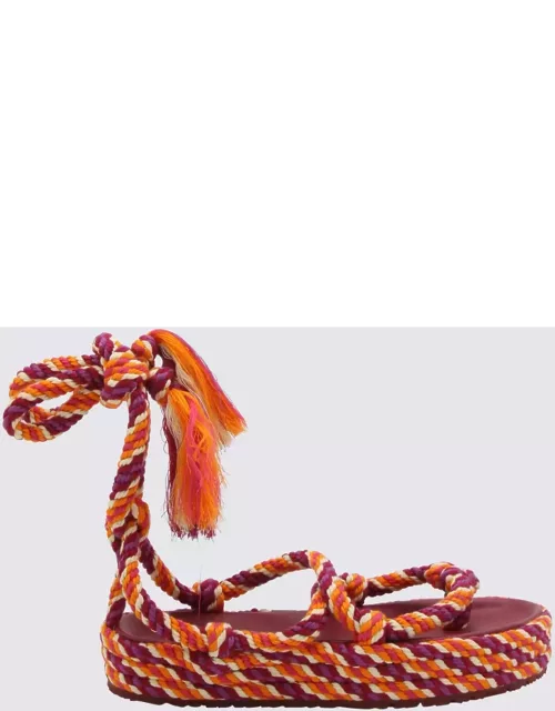 Isabel Marant Orange Rope Erol Sandal