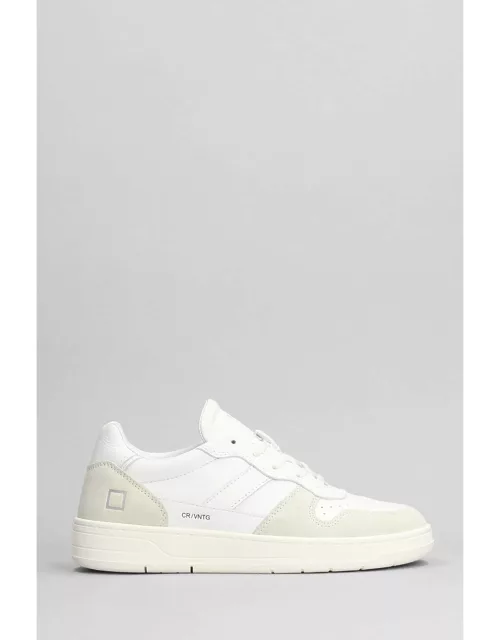 D.A.T.E. Court 2.0 Sneakers In White Suede And Leather