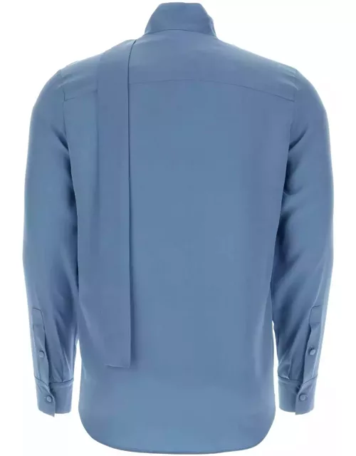 Valentino Garavani Cerulean Blue Silk Shirt
