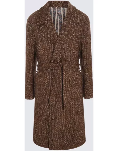 Etro Brown Wool Coat