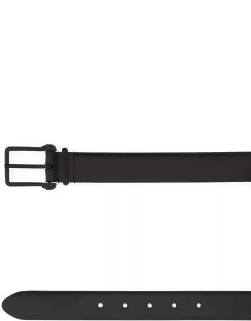 Alexander McQueen Black Leather Belt