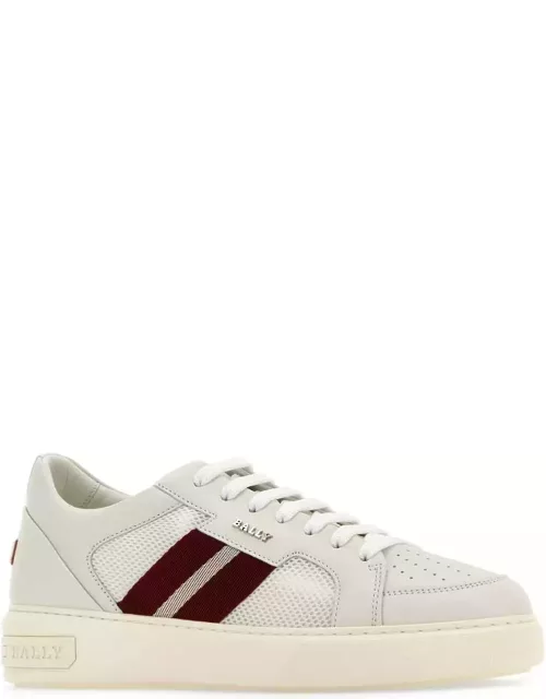 Bally White Leather And Fabric Melys Sneaker