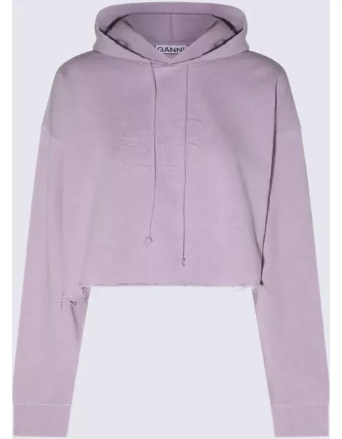 Ganni Lilac Cotton Sweatshirt