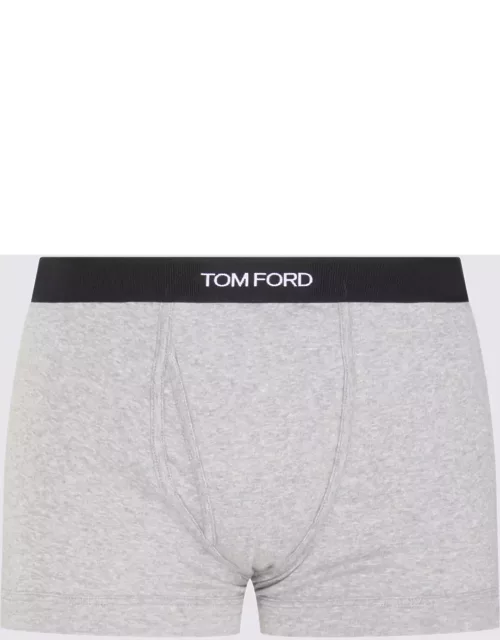 Tom Ford Grey Cotton Boxer With Logo Man