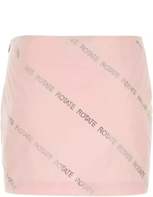 Rotate by Birger Christensen Pastel Pink Poplin Mini Skirt