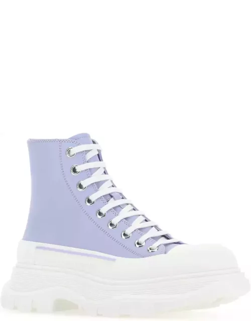 Alexander McQueen Lilac Leather Tread Slick Sneaker