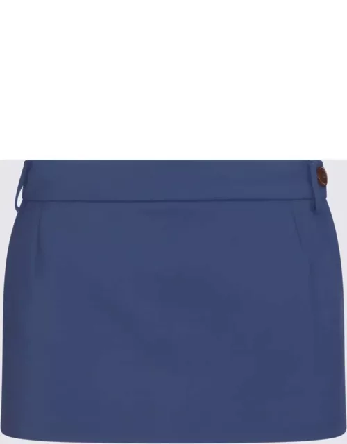 Vivienne Westwood Blue Cotton Mini Skirt