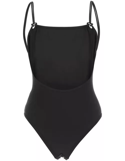 Bottega Veneta Black Stretch Nylon Drop Swimsuit