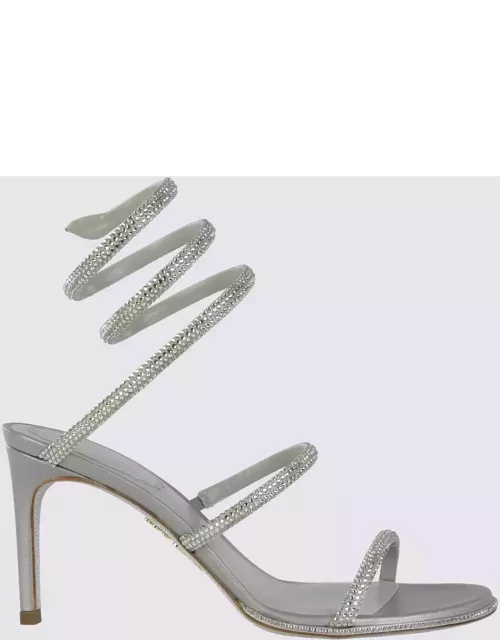 René Caovilla Silver-tone Leather Cleo Sandal