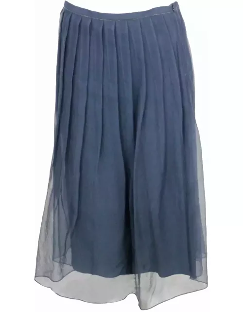 Brunello Cucinelli Long Pleated Skirt