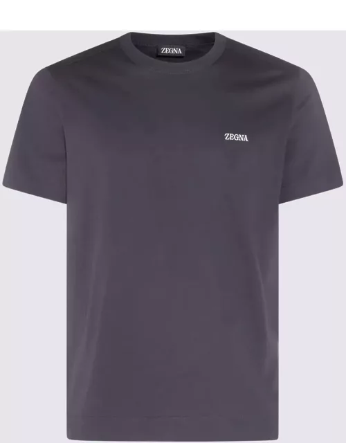 Zegna Navy Blue Cotton T-shirt
