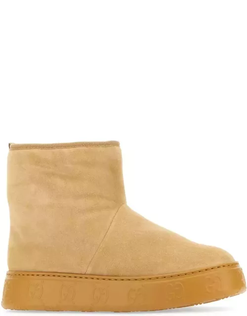 Gucci Beige Suede Ankle Boot