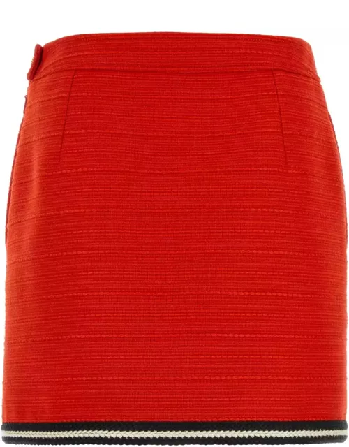 Gucci Red Tweed Skirt