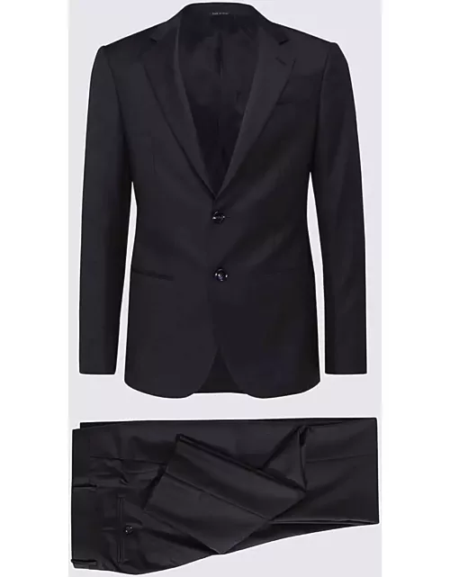 Giorgio Armani Black Wool Suit