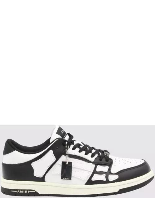 AMIRI Black And White Leather Skel Sneaker