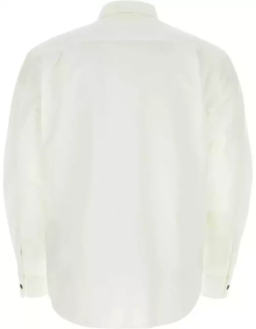 Stone Island White Cotton Blend Shirt
