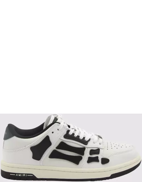 AMIRI White And Black Leather Chunky Skel Low Top Sneaker