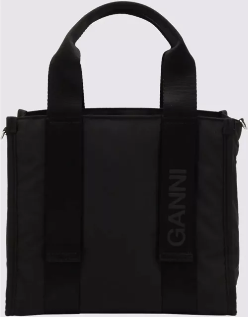 Ganni Black Canvas Handle Bag